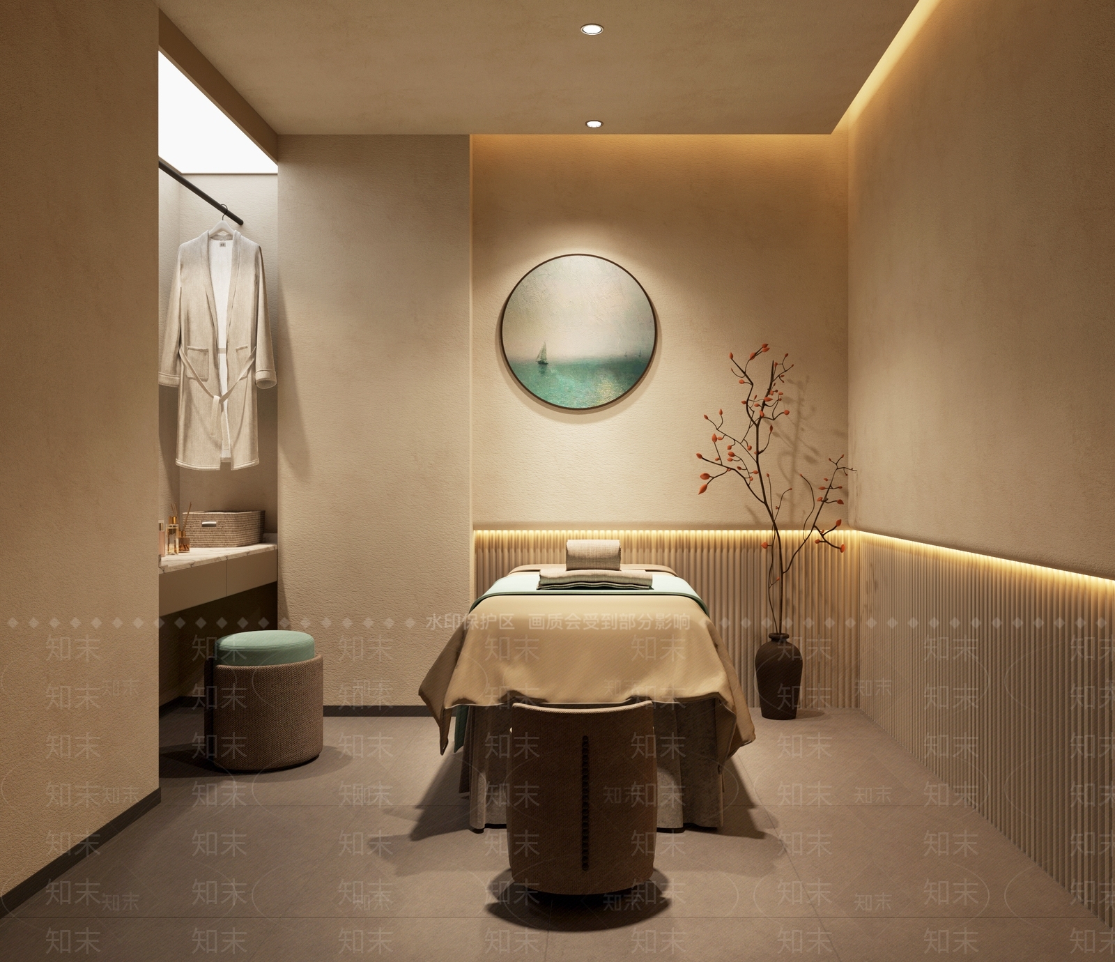 侘寂美容院3D模型下载【ID:1234815360】