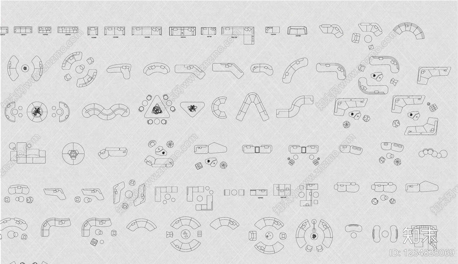 家具图库cad施工图下载【ID:1234828069】