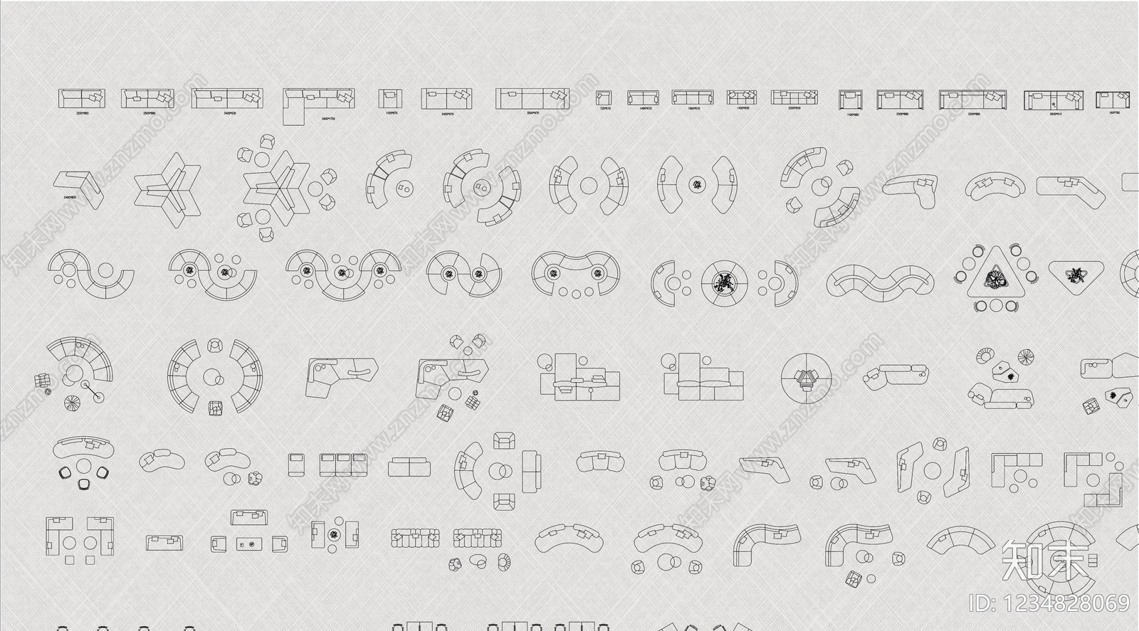 家具图库cad施工图下载【ID:1234828069】