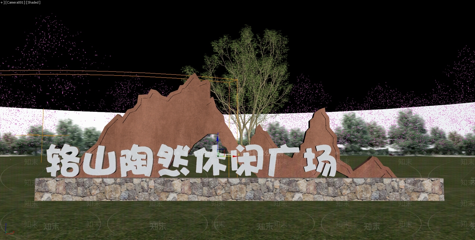 新中式景观景观导视3D模型下载【ID:1234828819】