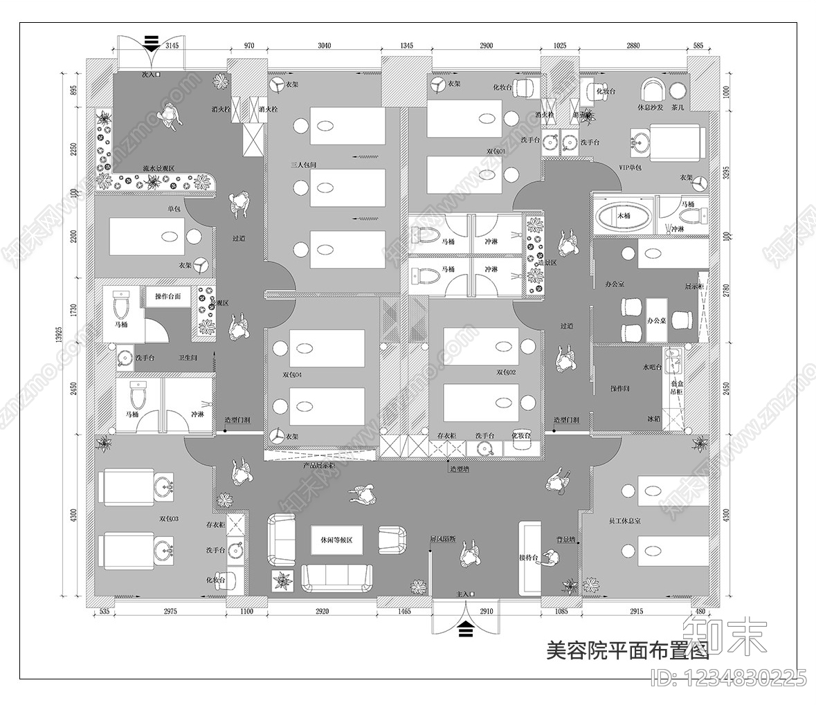美容院CAD图纸