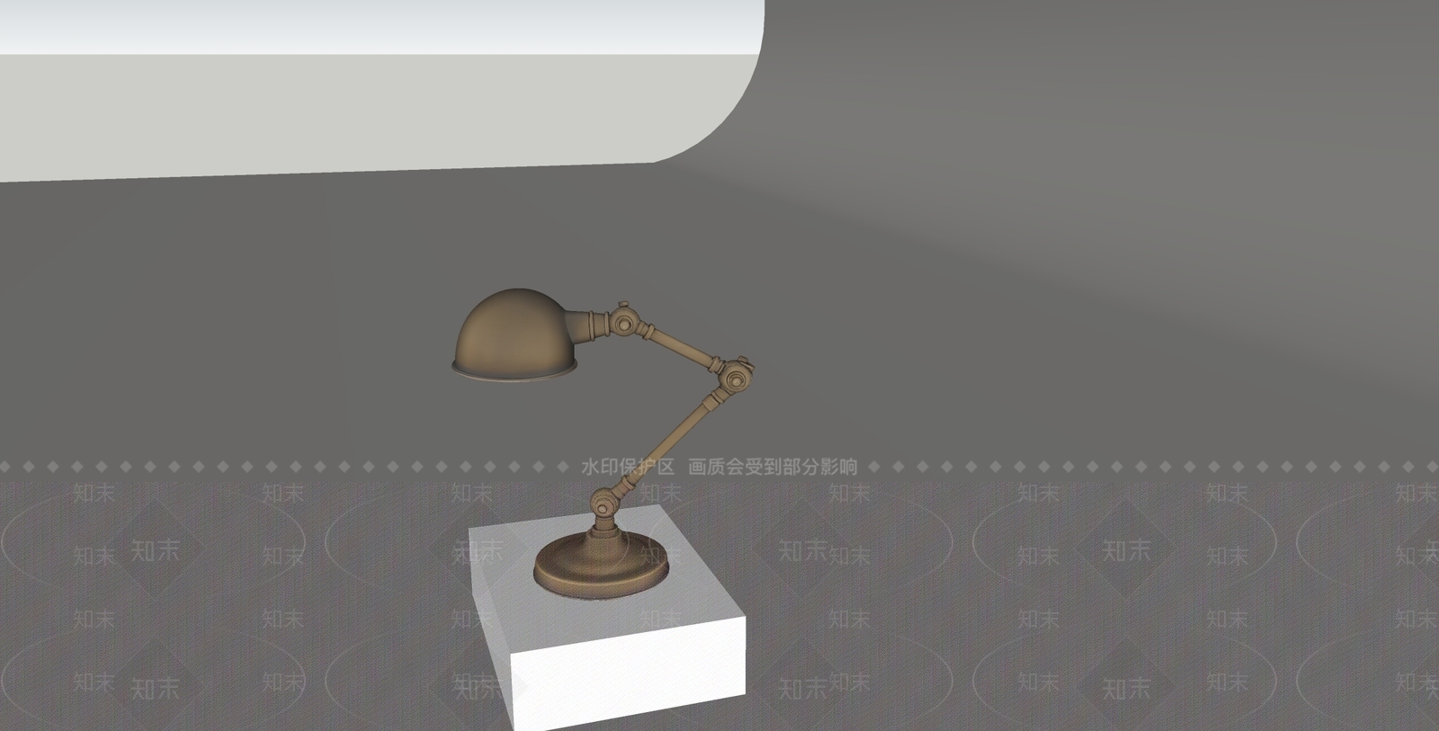 工业风台灯SU模型下载【ID:1234836253】
