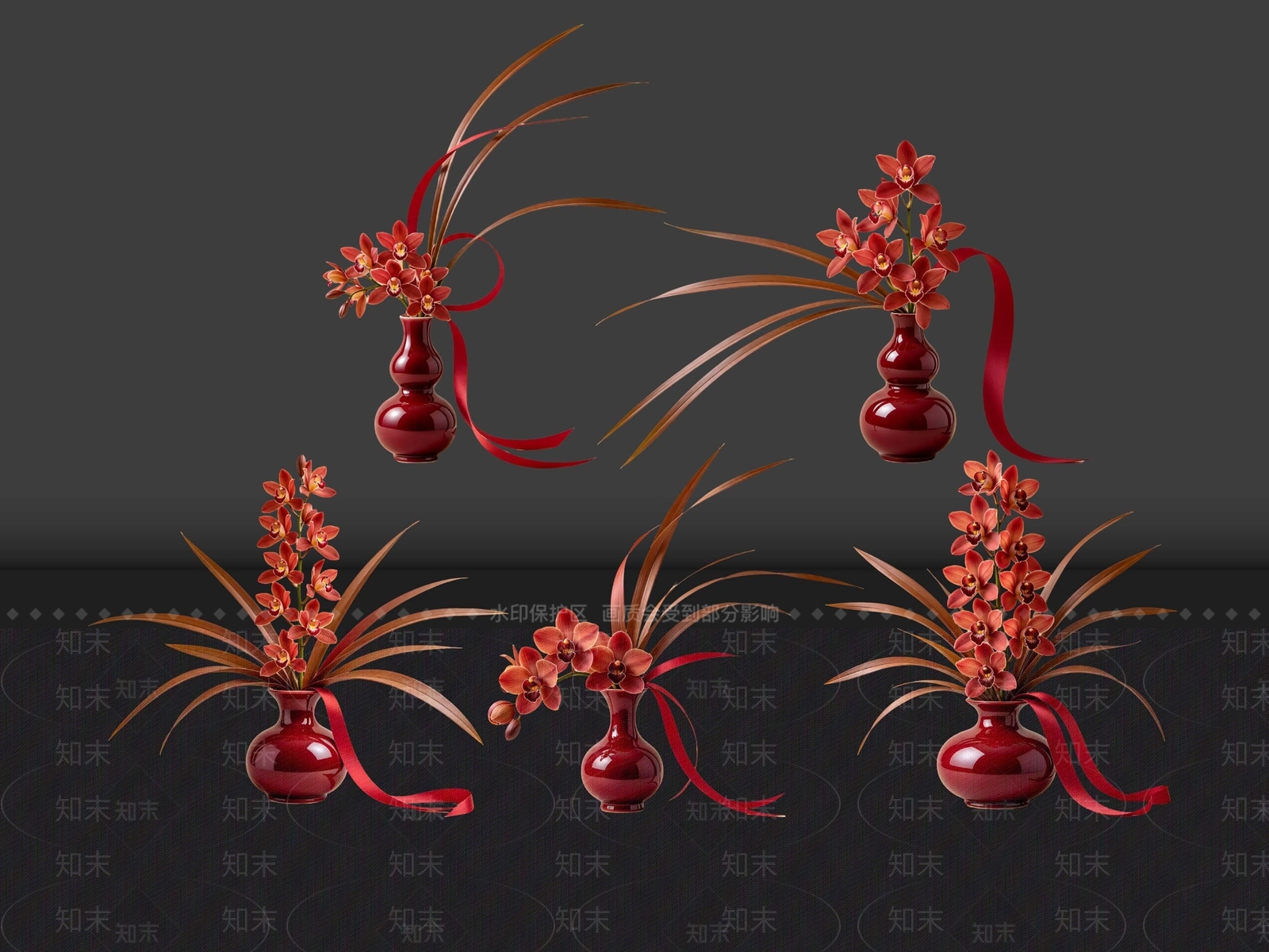 新中式花境SU模型下载【ID:1234841894】