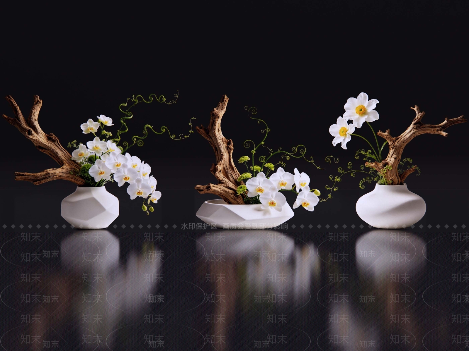 新中式花境SU模型下载【ID:1234842218】