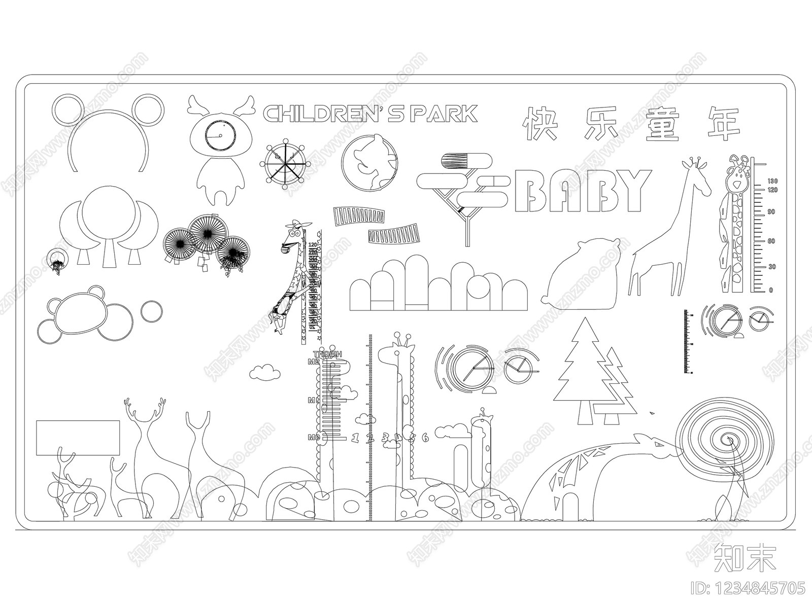 背景墙cad施工图下载【ID:1234845705】