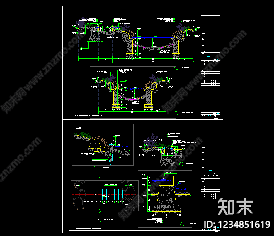 乡村改造cad施工图下载【ID:1234851619】