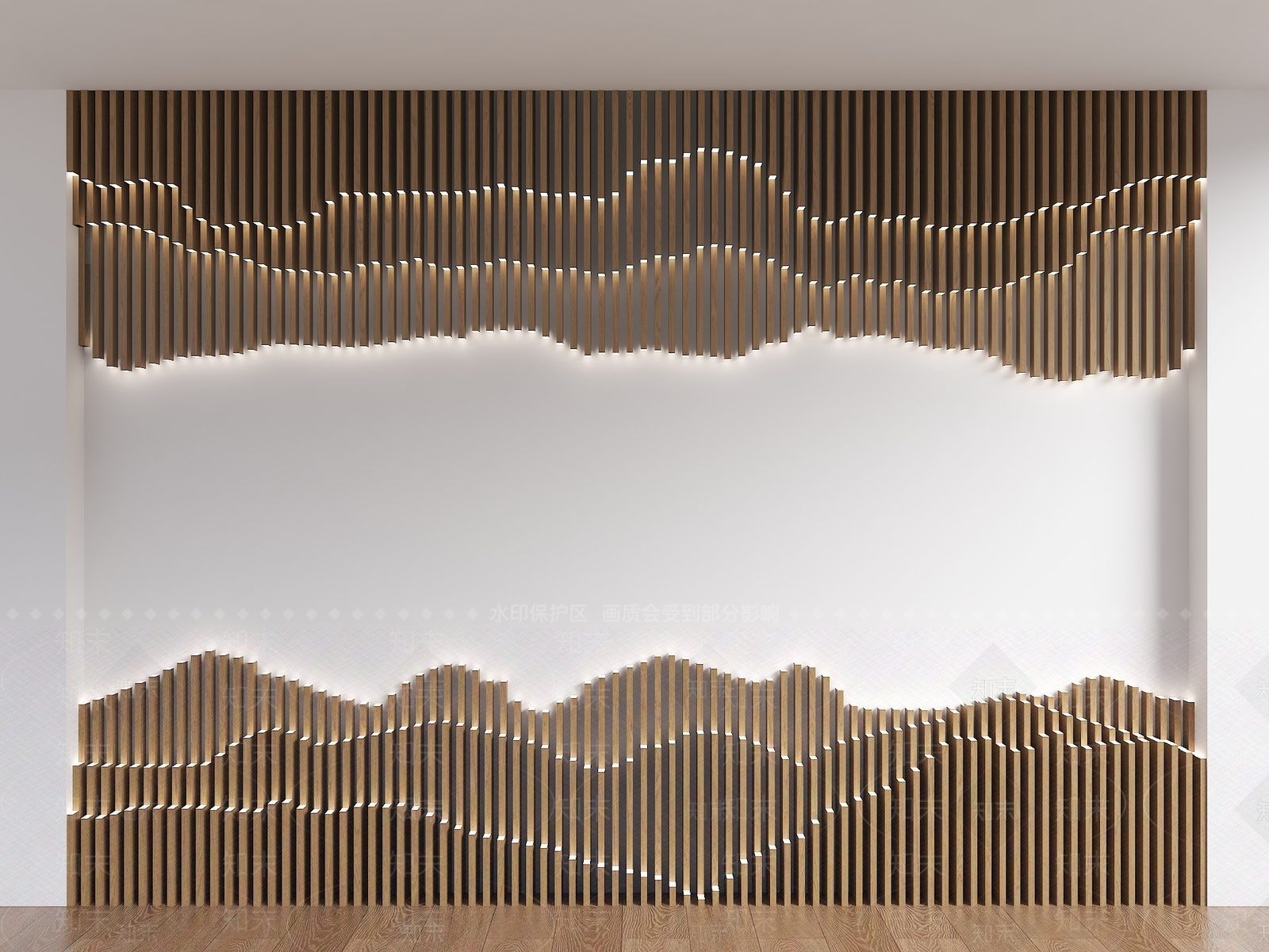 新中式形象墙3D模型下载【ID:1234866736】
