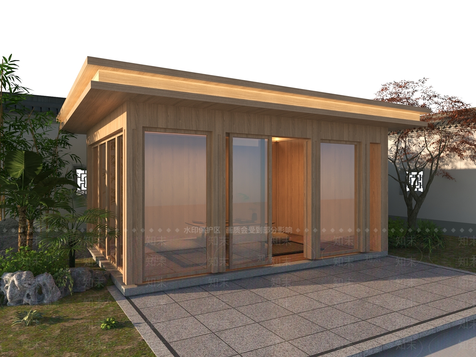 原木风景观亭3D模型下载【ID:1234869538】