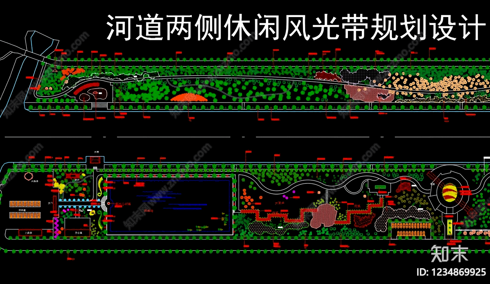 滨水公园cad施工图下载【ID:1234869925】