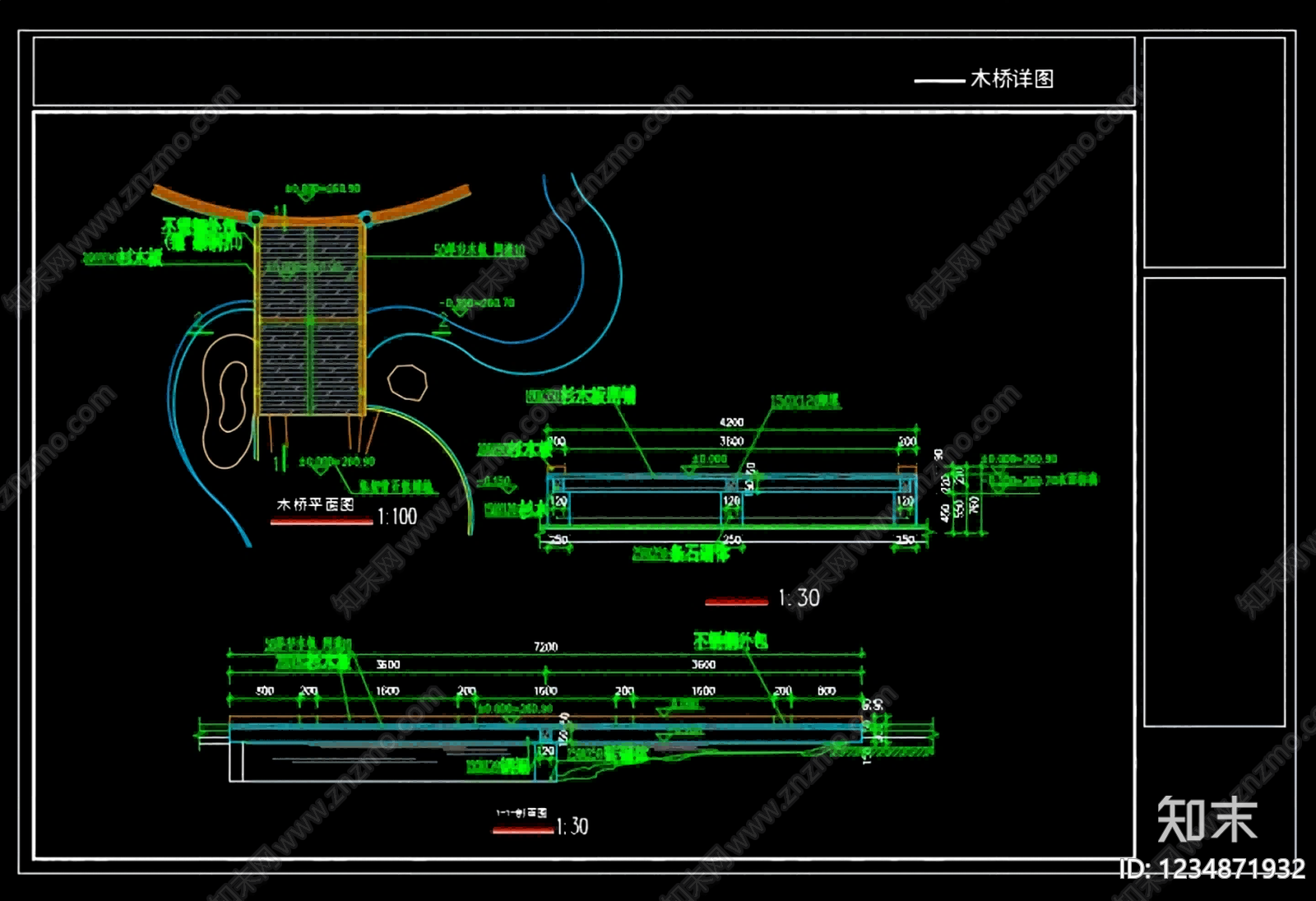 滨水公园cad施工图下载【ID:1234871932】