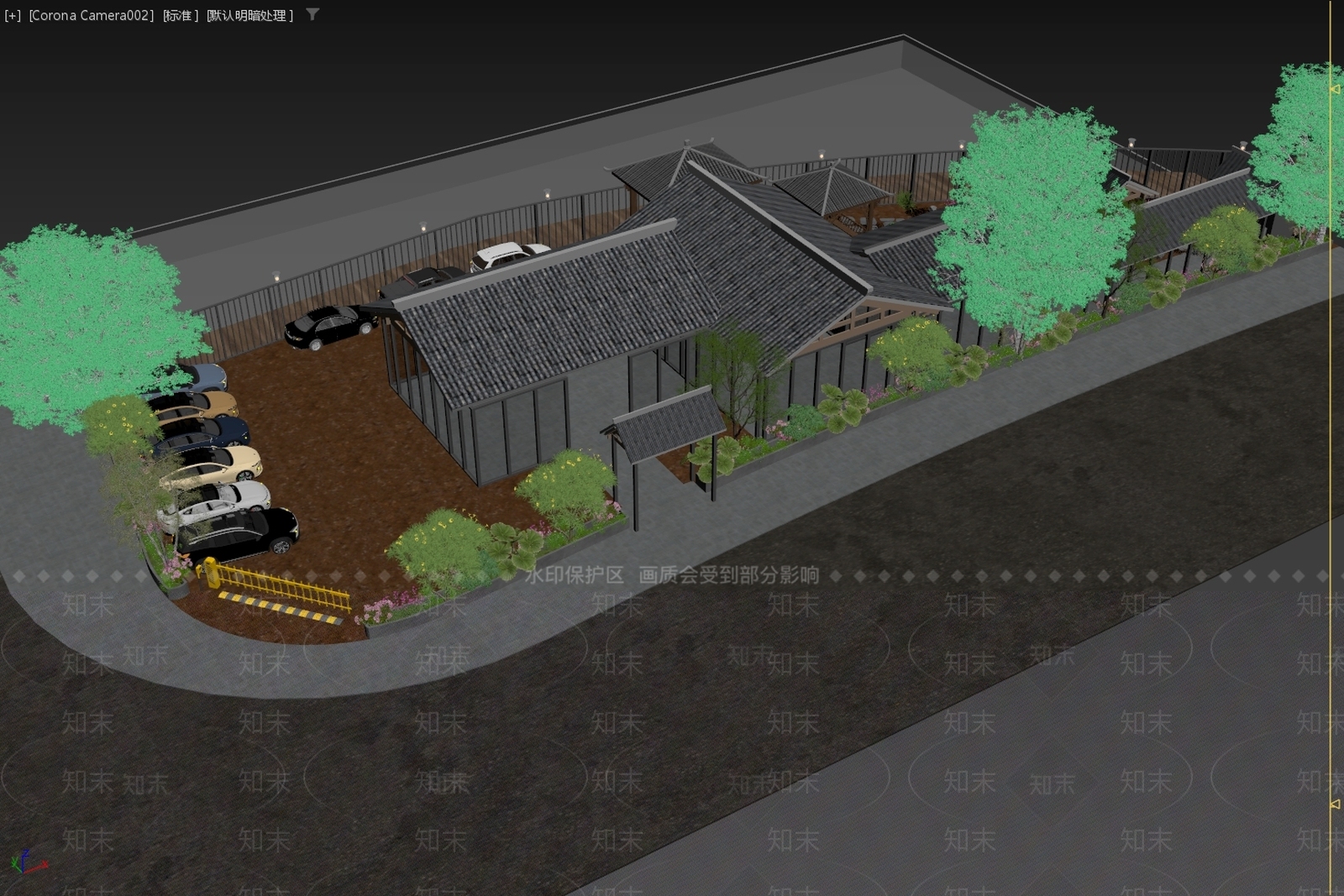 中式古建其他公共建筑3D模型下载【ID:1234873325】