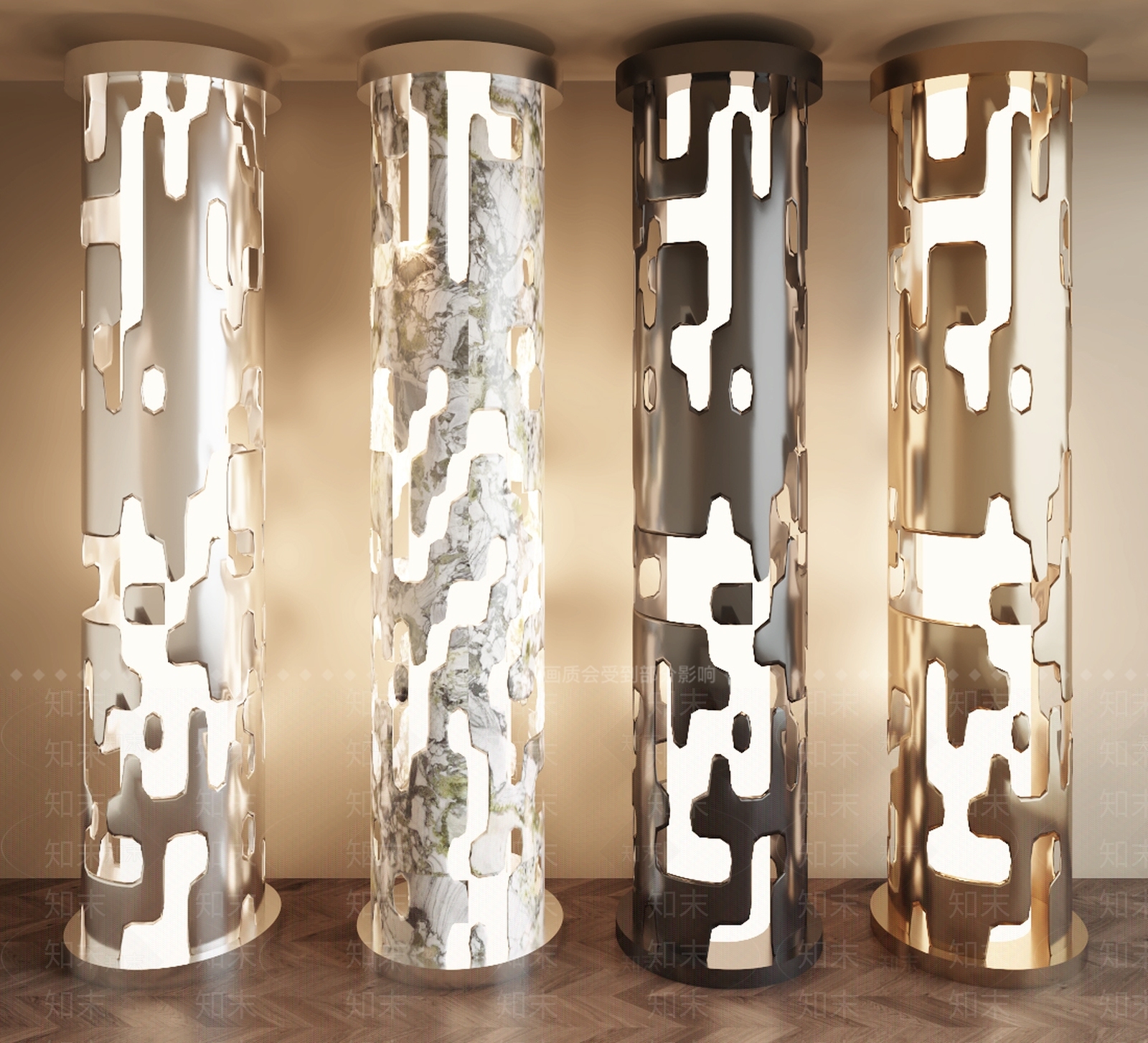 轻奢柱子3D模型下载【ID:1234877865】