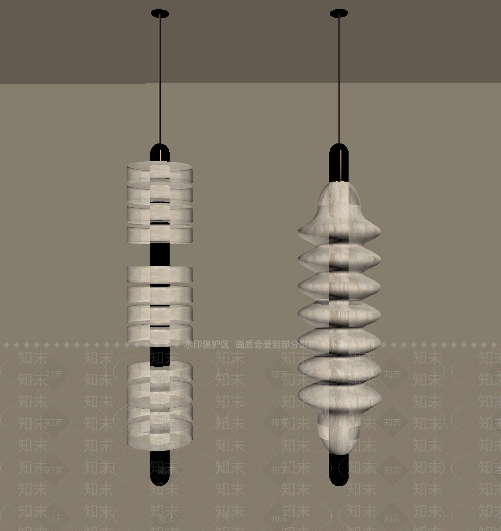 侘寂吊灯SU模型下载【ID:1234880057】