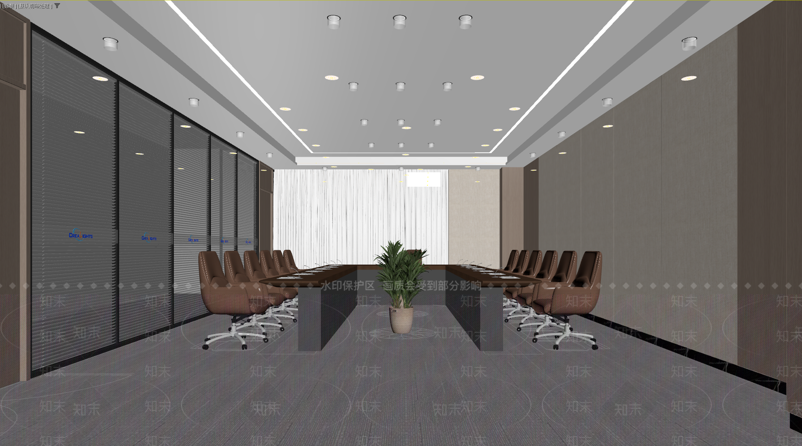 现代简约会议室3D模型下载【ID:1234881481】