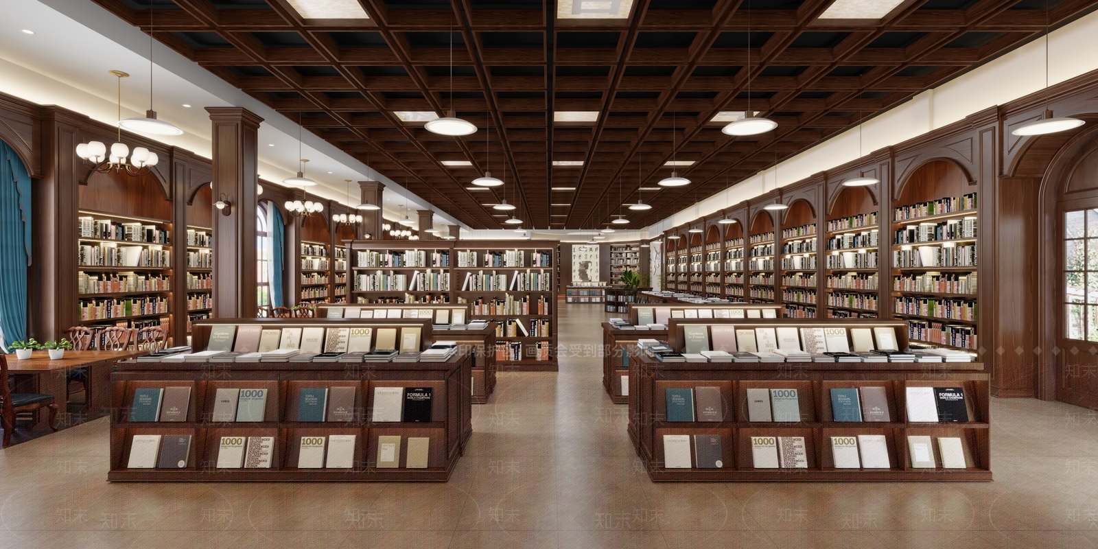 美式书店3D模型下载【ID:1234881683】
