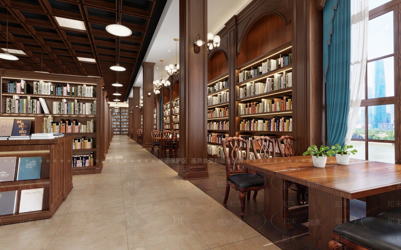 美式书店3D模型下载【ID:1234881683】