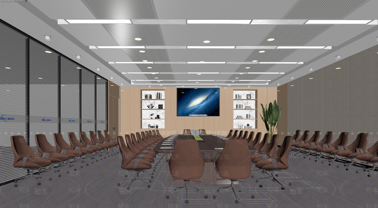 现代简约会议室3D模型下载【ID:1234881769】