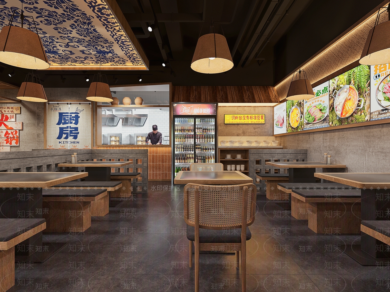 火锅店3D模型下载【ID:1234885744】