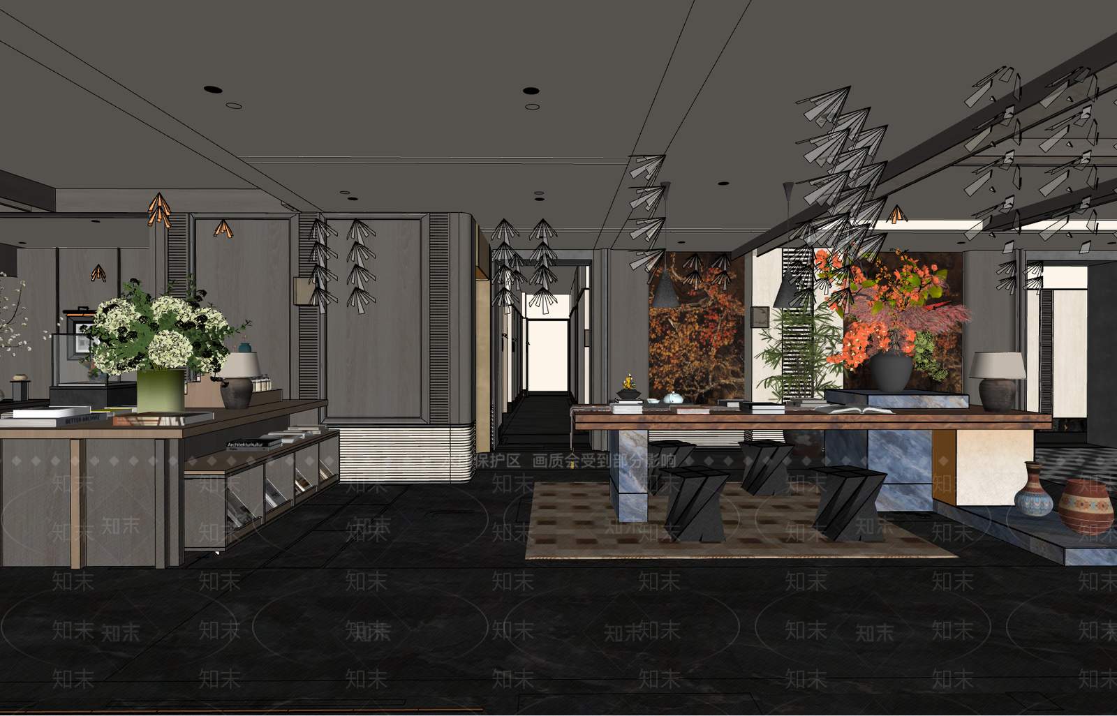 其他酒店空间SU模型下载【ID:1234884643】