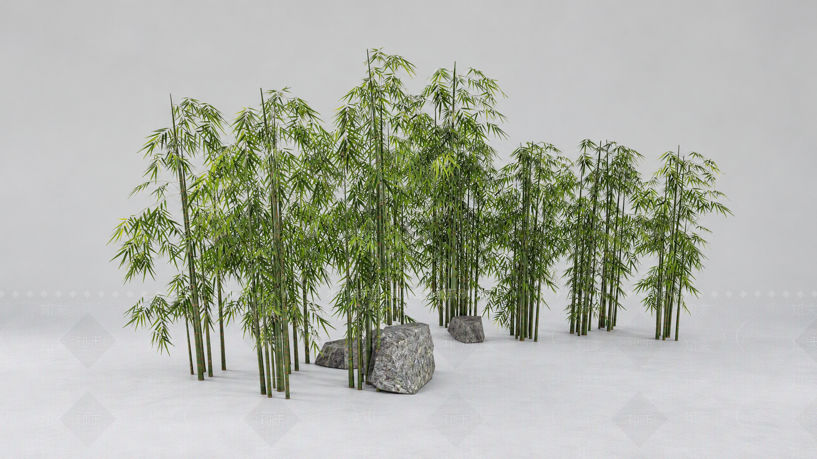 新中式景观竹子SU模型下载【ID:1234885521】