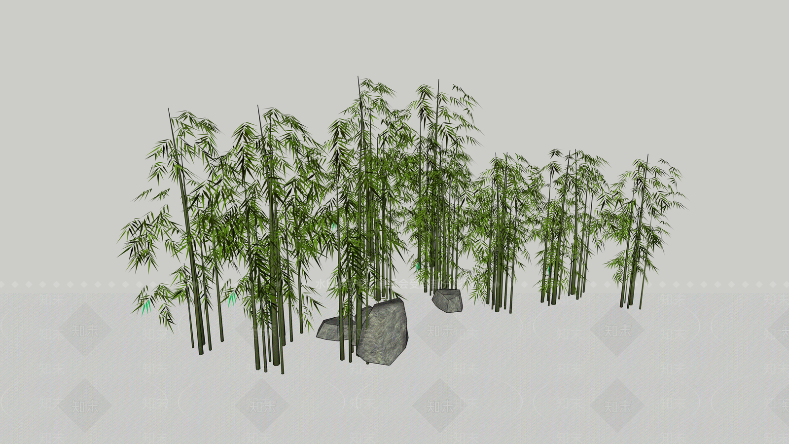 新中式景观竹子SU模型下载【ID:1234885521】