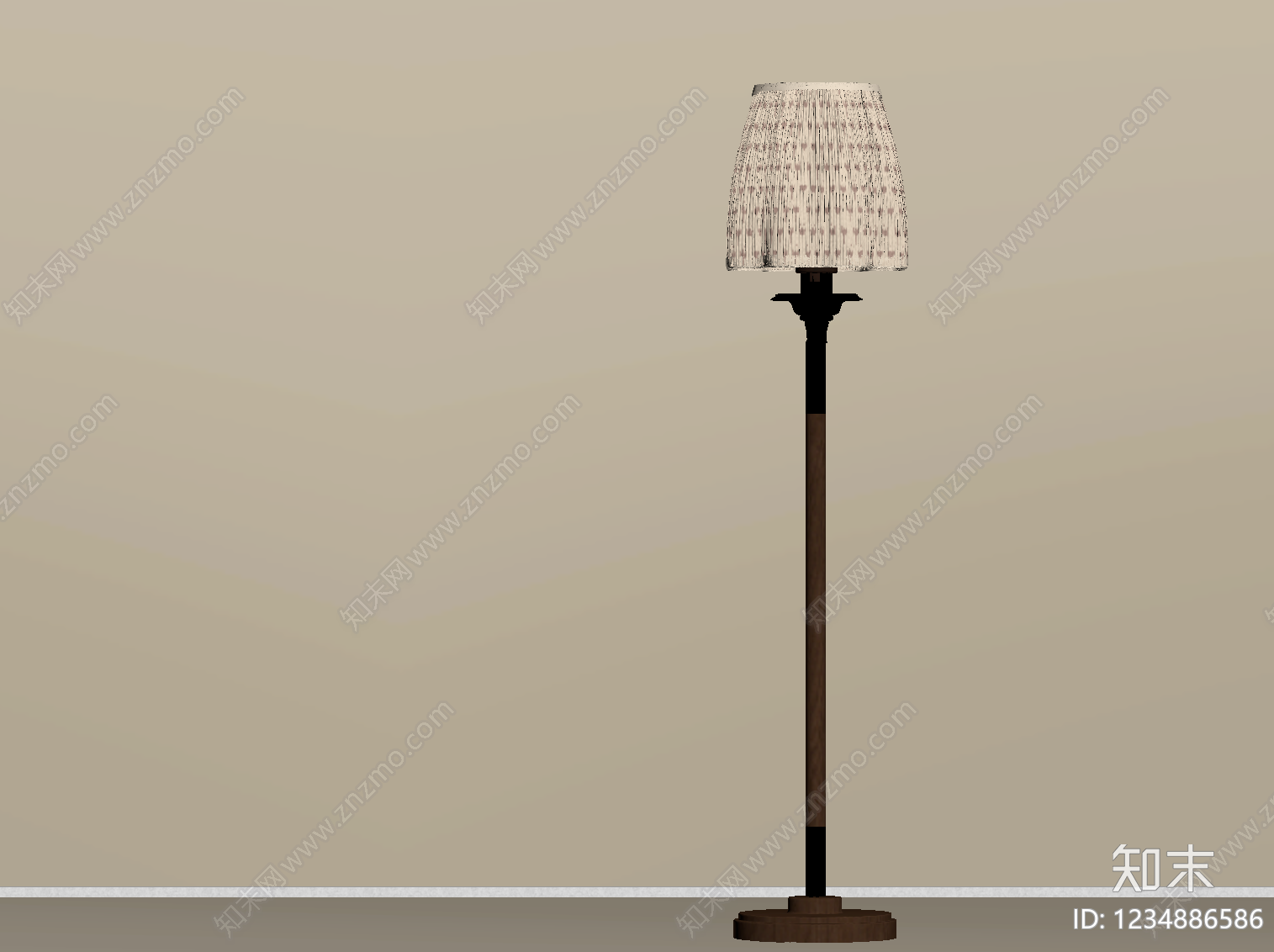 中古风户外落地灯SU模型下载【ID:1234886578】