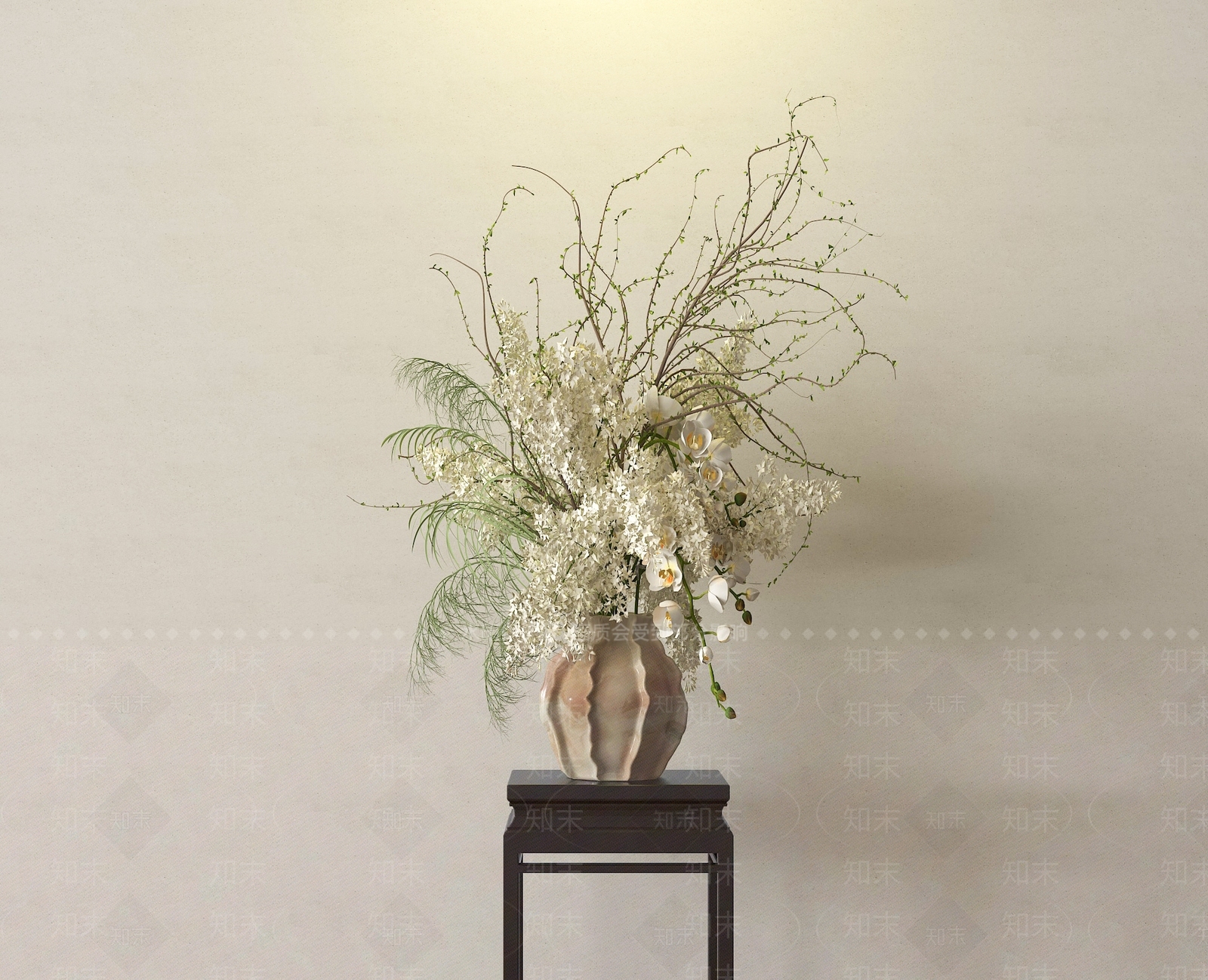 新中式花艺SU模型下载【ID:1234887241】