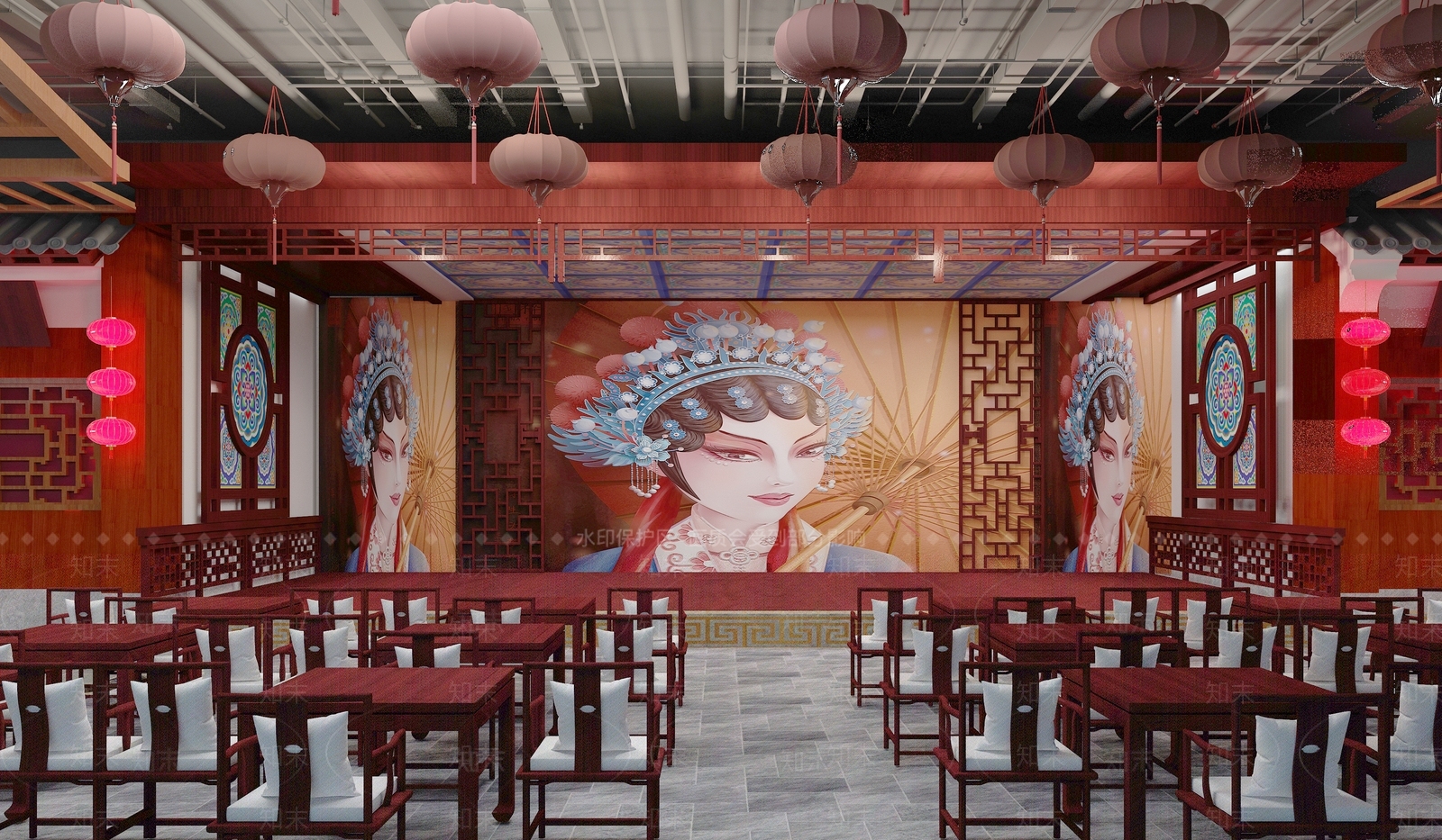 中式其他餐饮空间3D模型下载【ID:1234889589】