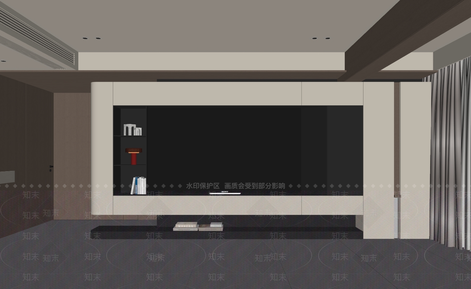 意式极简电视背景墙3D模型下载【ID:1234891981】
