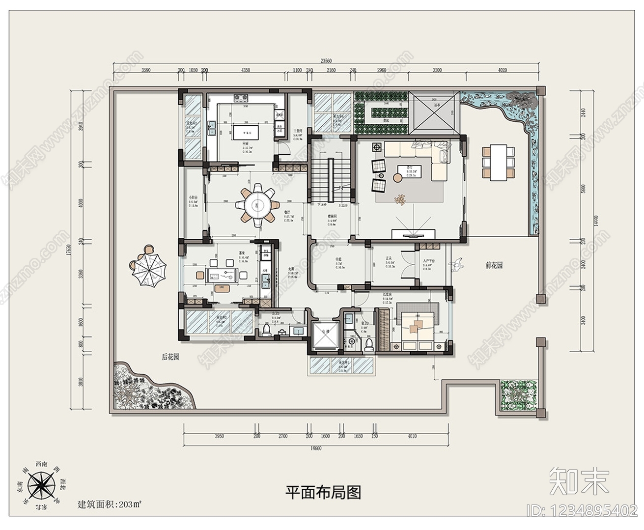 别墅cad施工图下载【ID:1234895402】