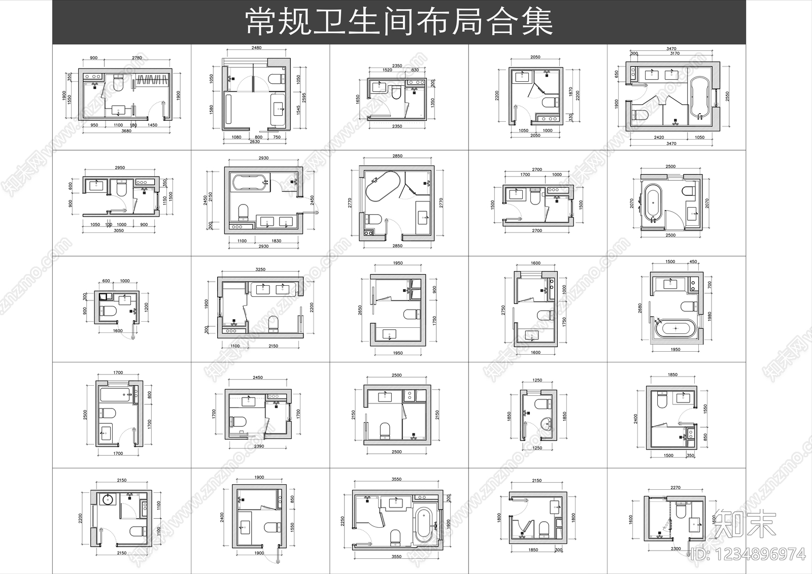 卫生间CAD图纸