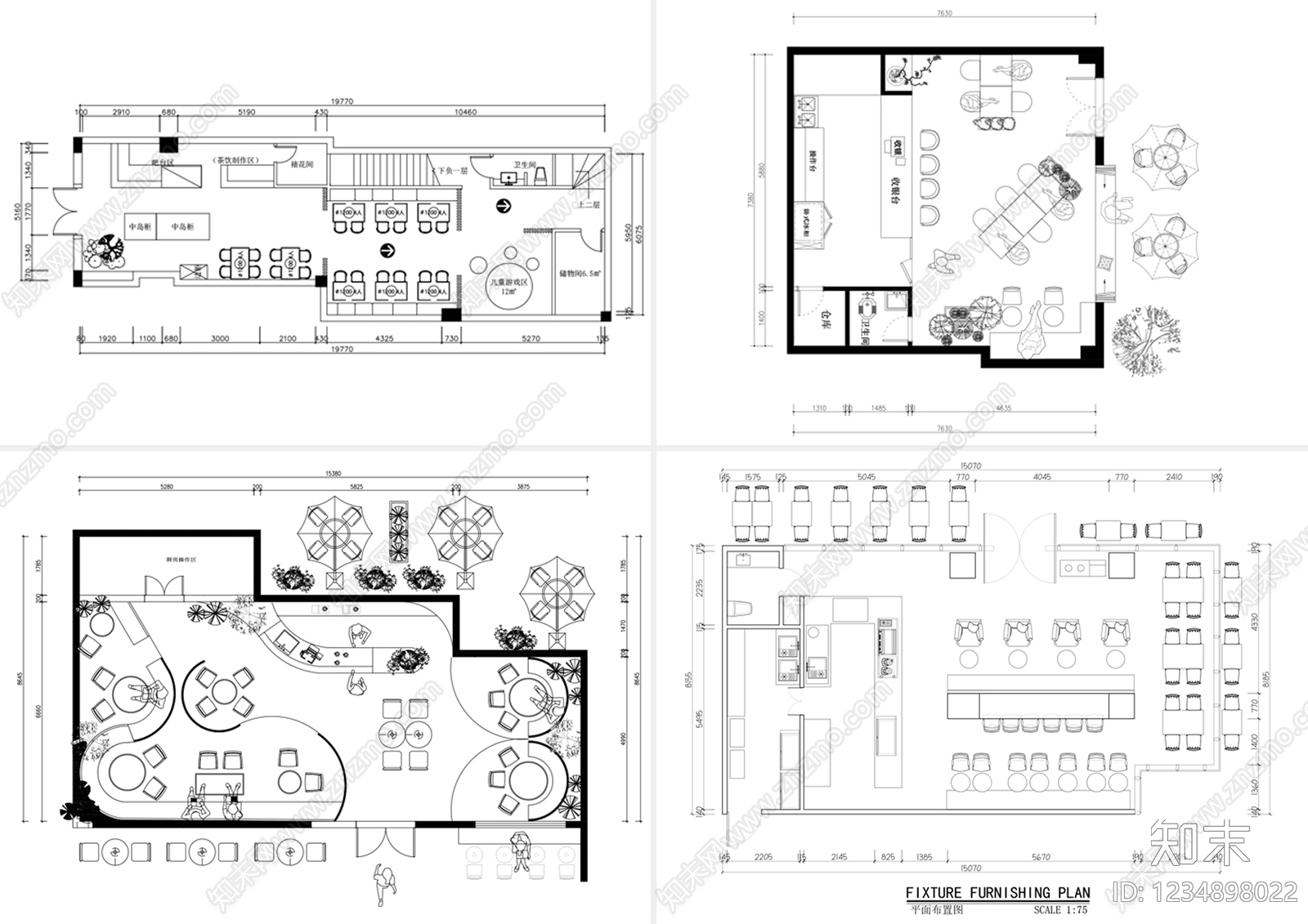 其他餐饮空间cad施工图下载【ID:1234898022】