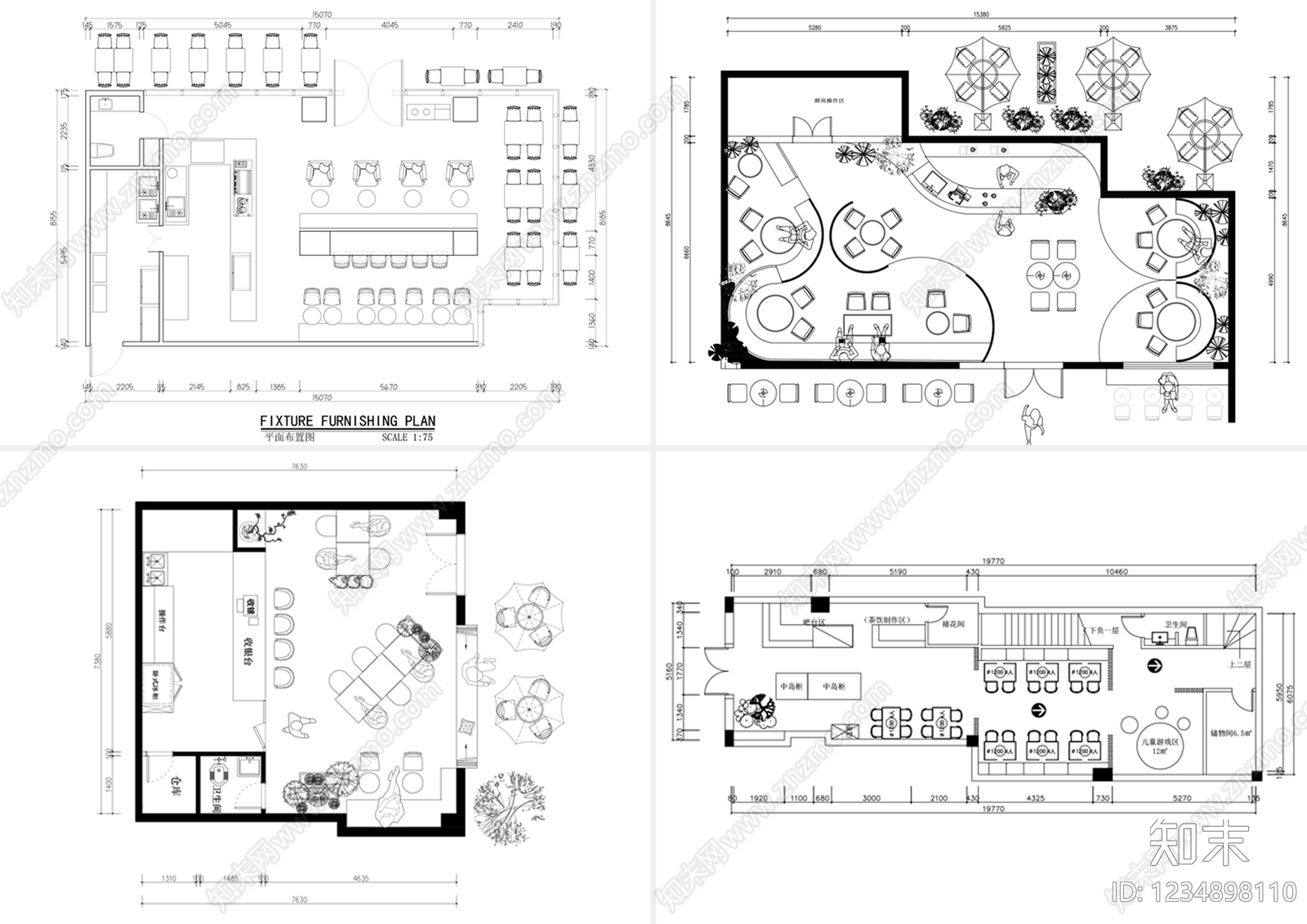 其他餐饮空间cad施工图下载【ID:1234898110】