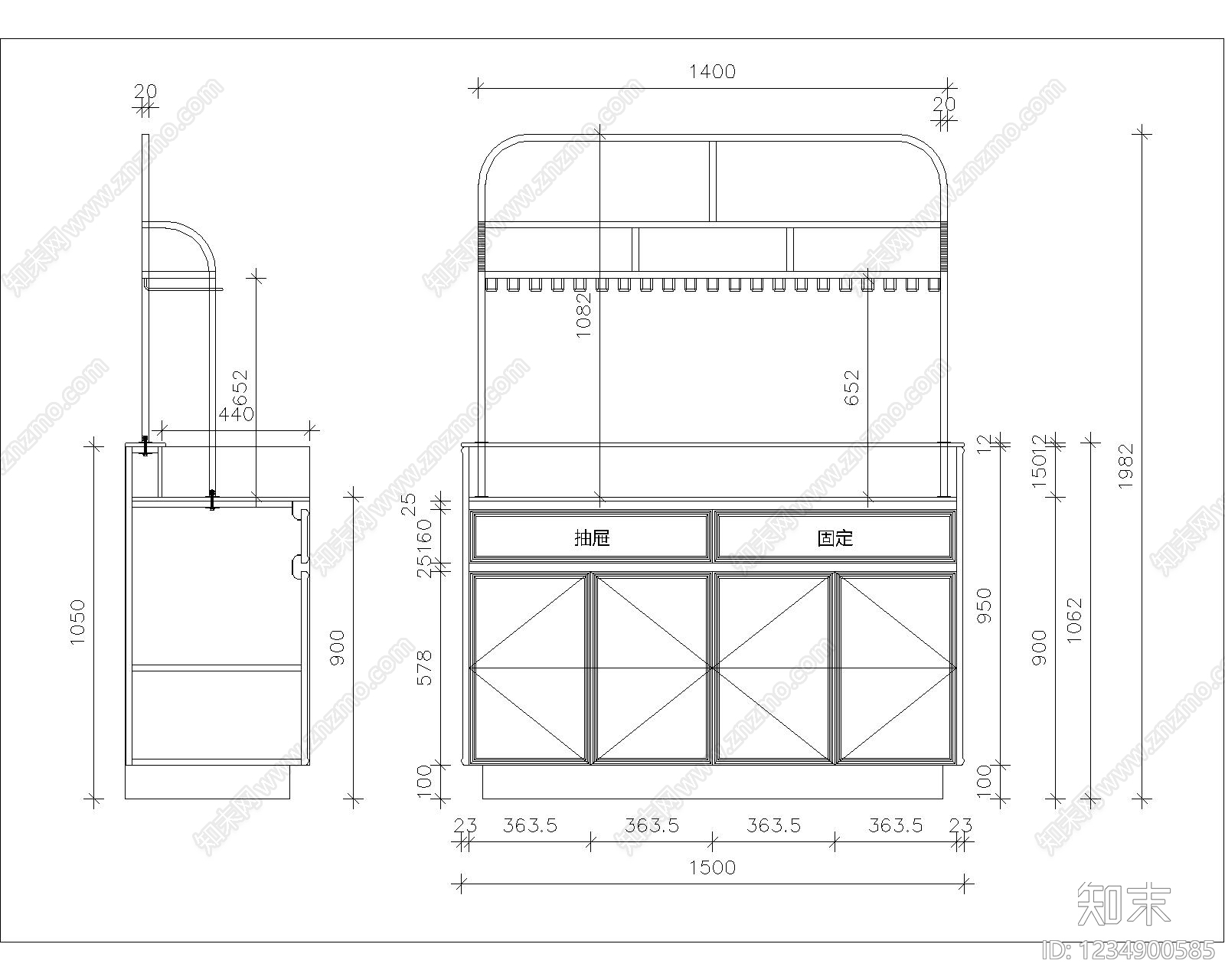 家具图库cad施工图下载【ID:1234900585】