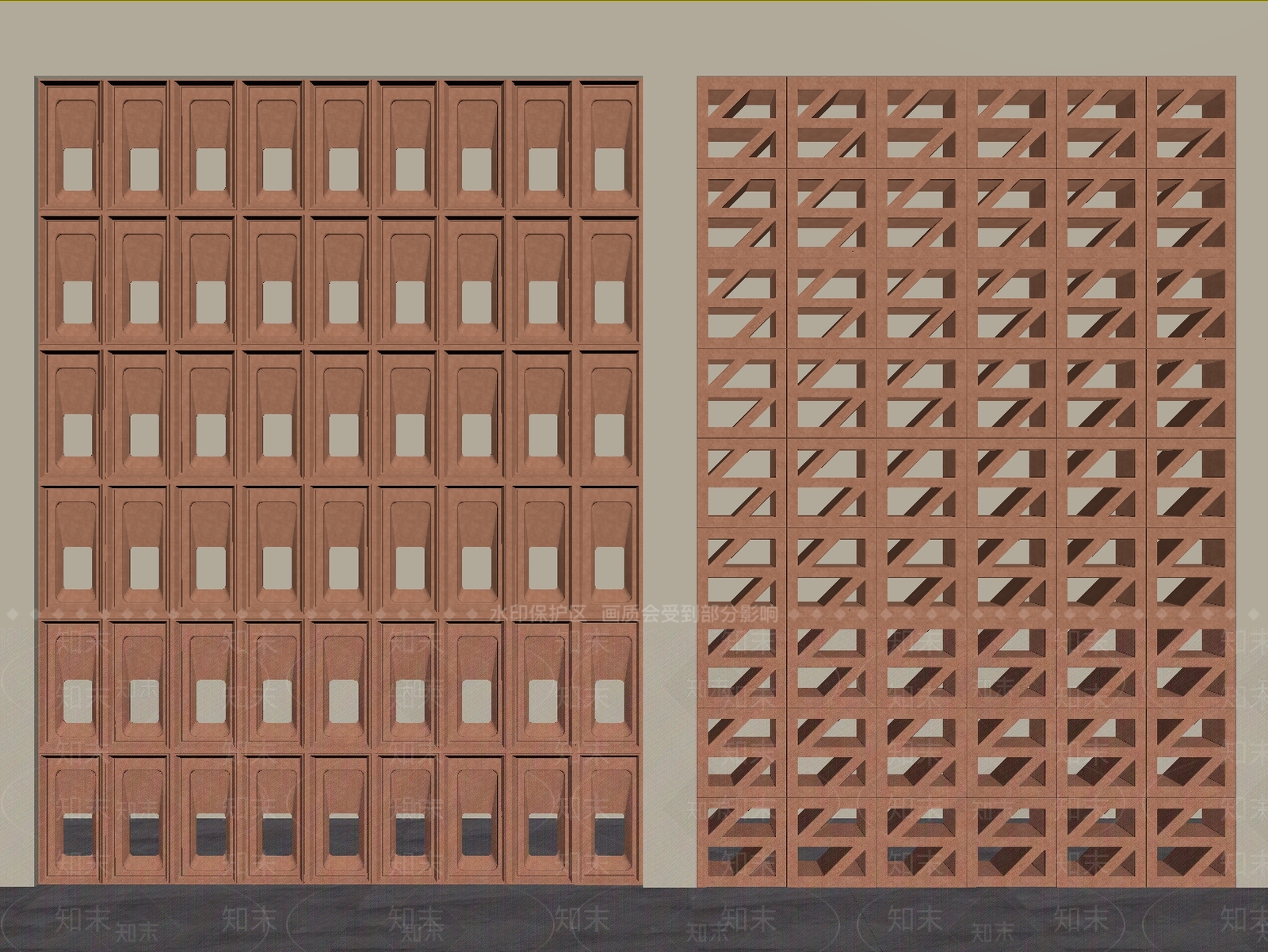 现代隔断3D模型下载【ID:1234904421】