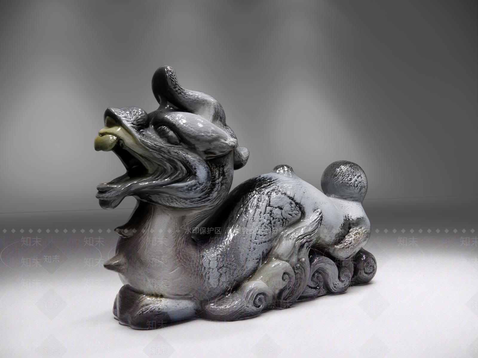 中式雕塑摆件SU模型下载【ID:1234917316】