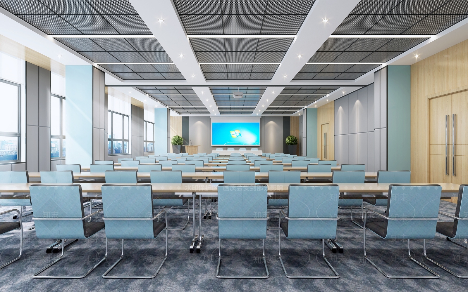 现代简约报告厅3D模型下载【ID:1234917872】