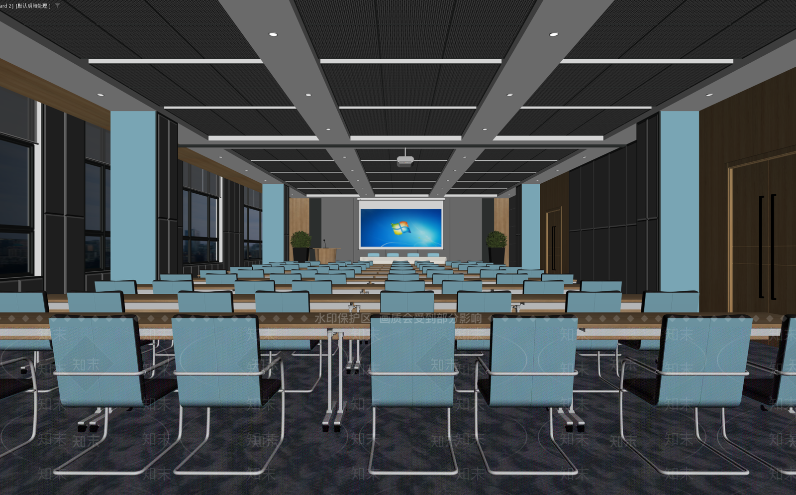现代简约报告厅3D模型下载【ID:1234917872】