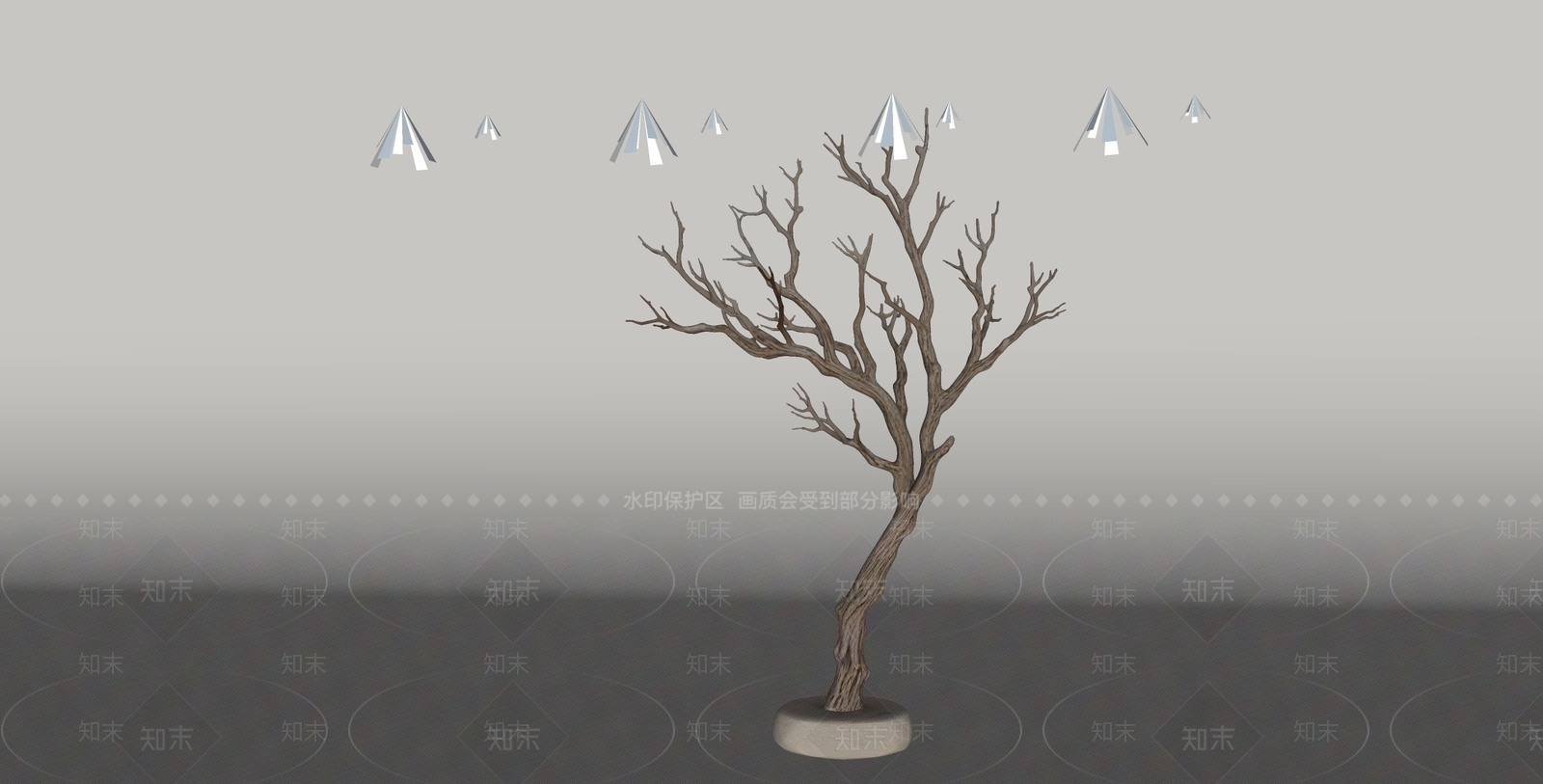 侘寂雕塑摆件SU模型下载【ID:1234920288】