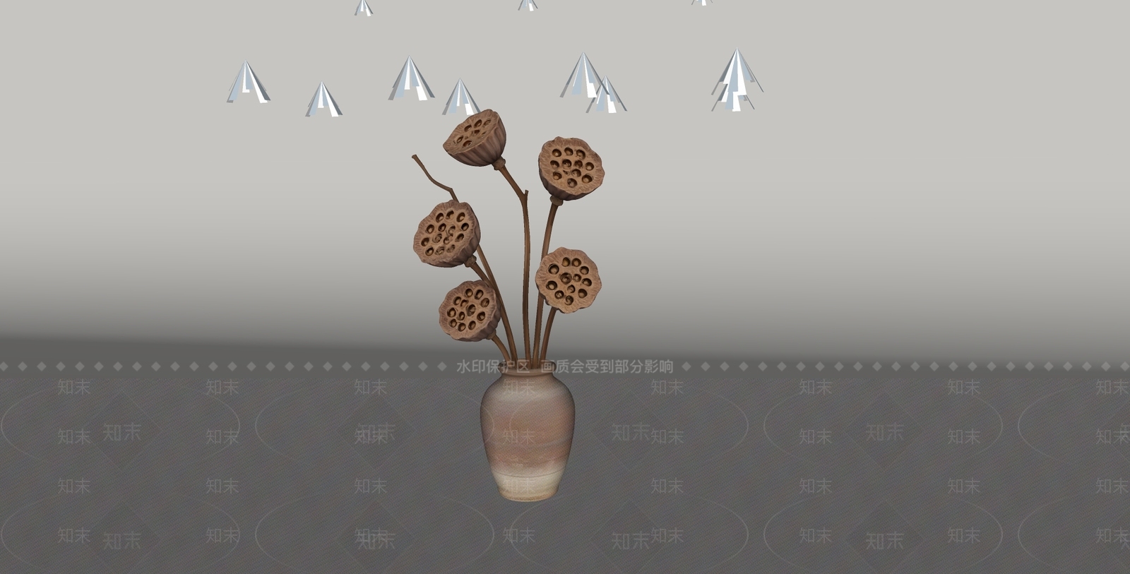 侘寂花艺SU模型下载【ID:1234921096】