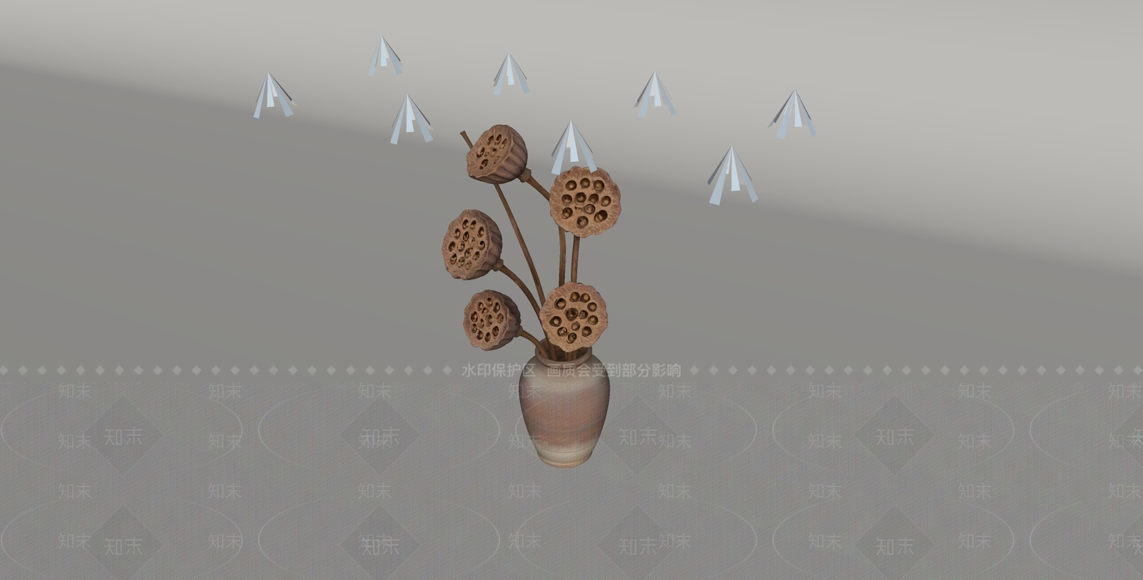侘寂花艺SU模型下载【ID:1234921096】