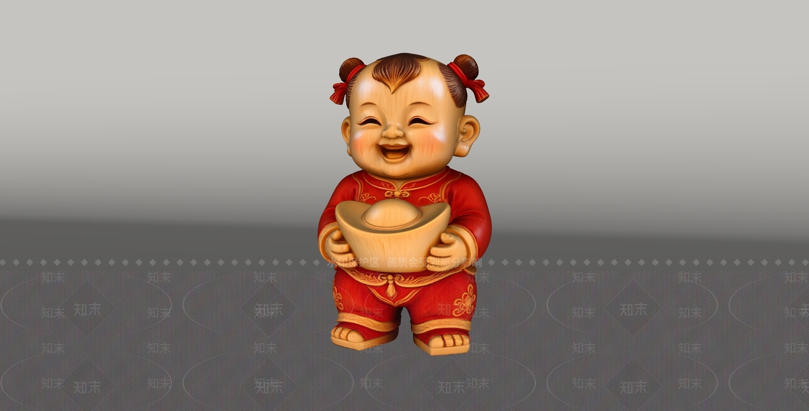 中式雕塑摆件SU模型下载【ID:1234921438】