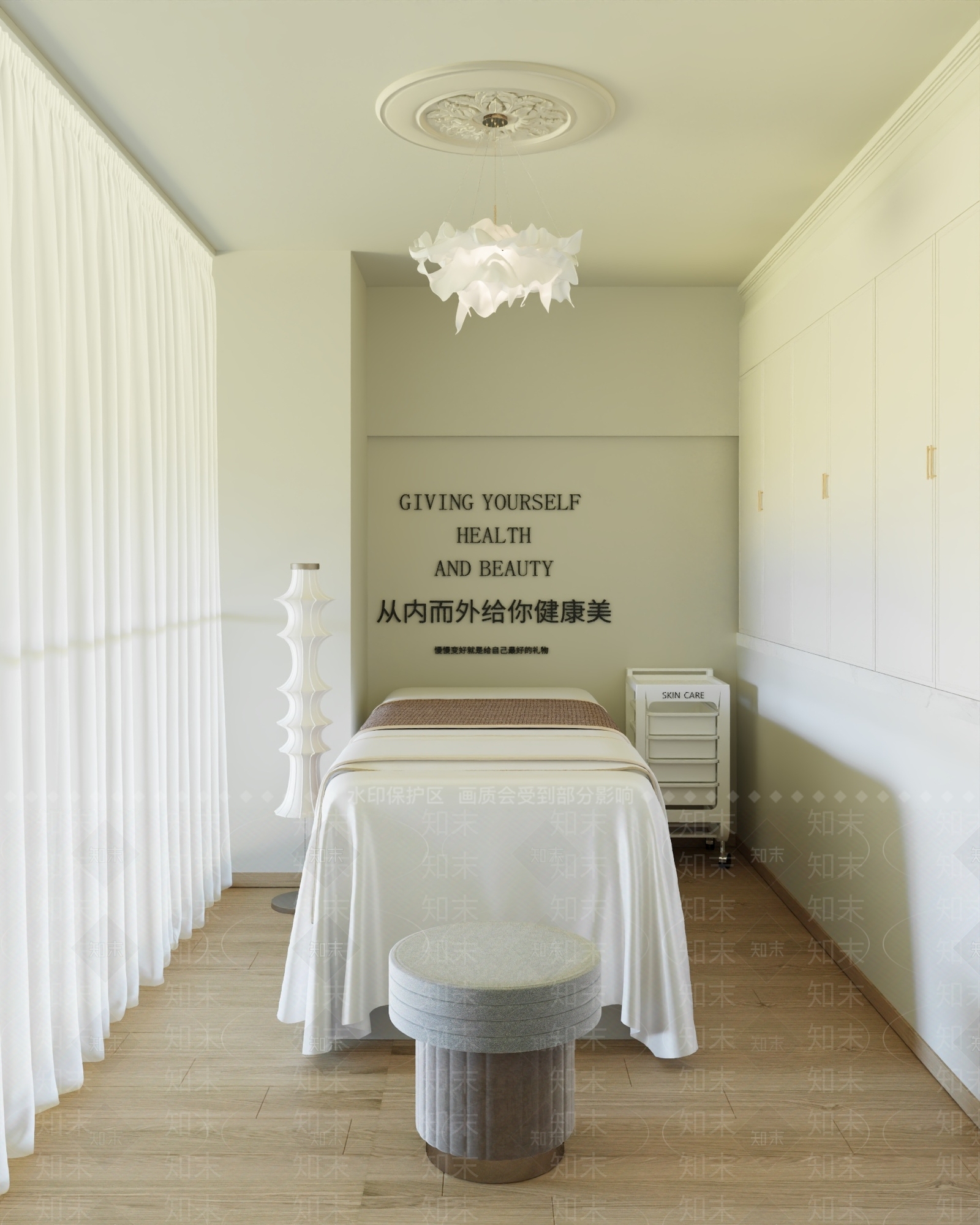 奶油风美容院3D模型下载【ID:1234929321】