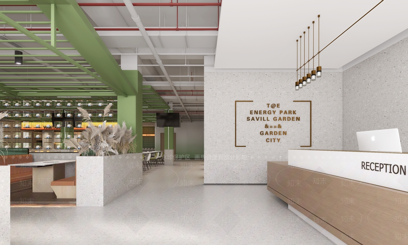 现代学生食堂3D模型下载【ID:1234932461】