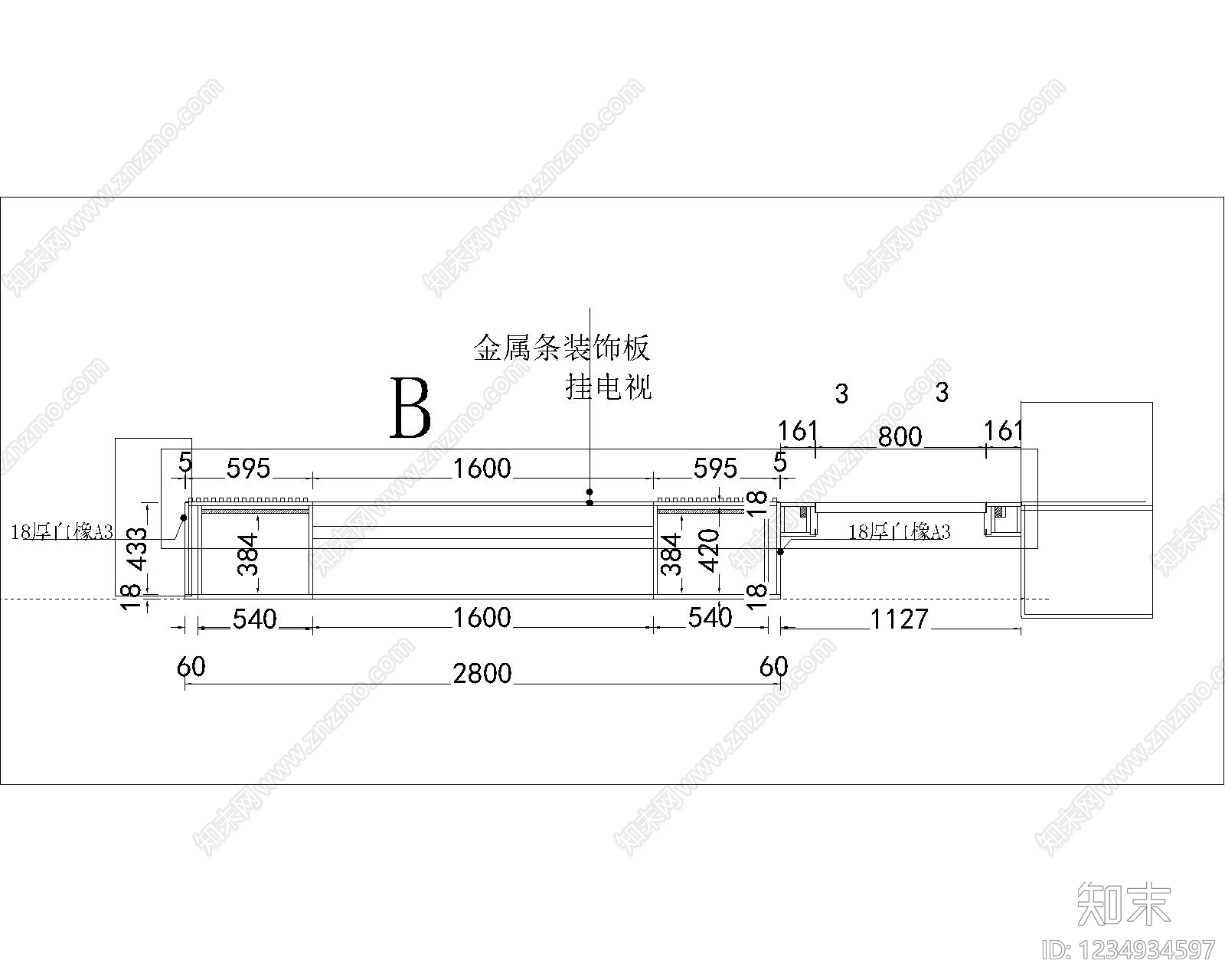 屏风隔断cad施工图下载【ID:1234934597】