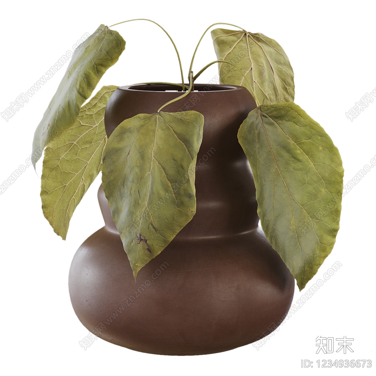 侘寂绿植摆件SU模型下载【ID:1234936673】