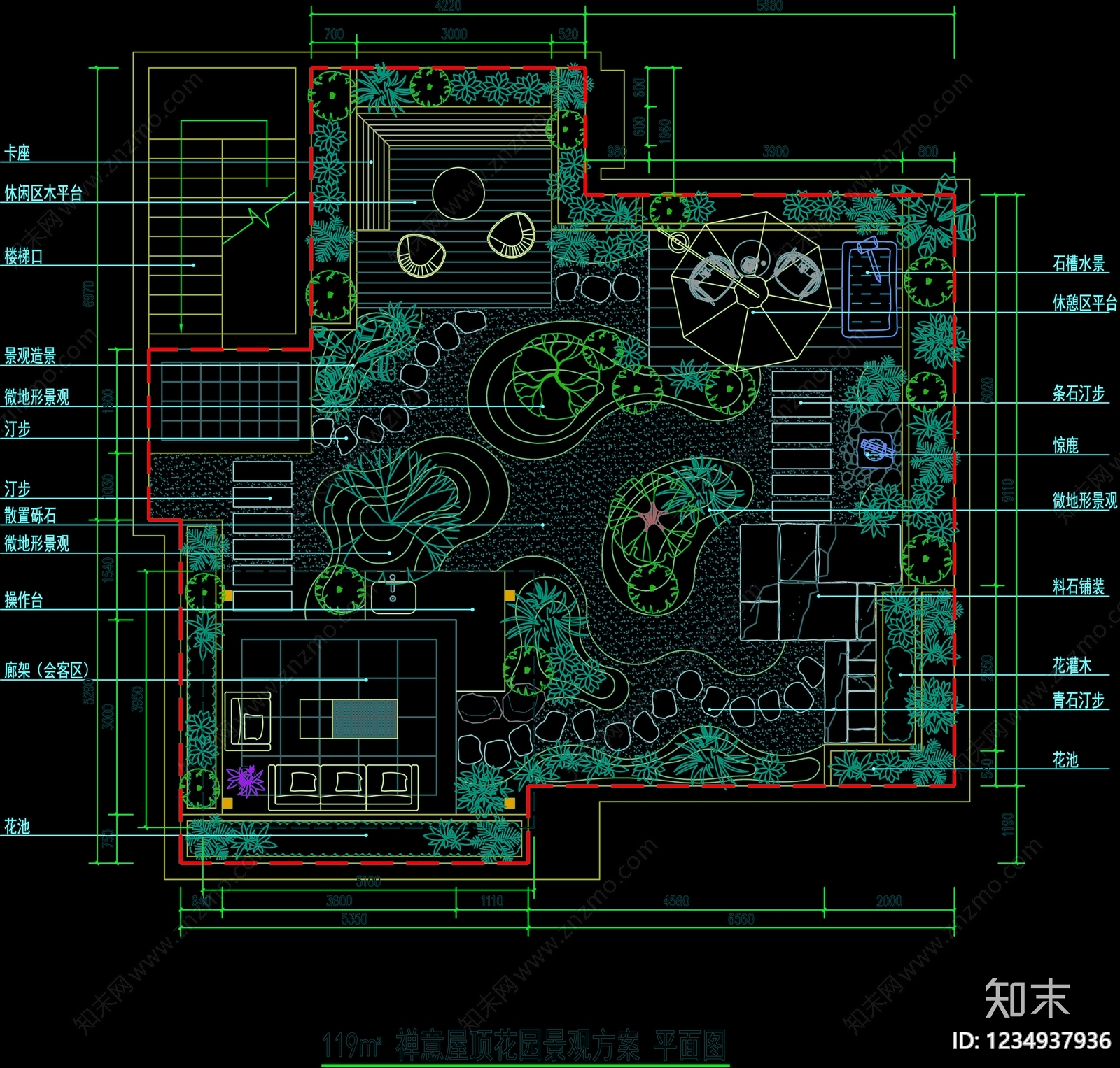 屋顶花园CAD图纸