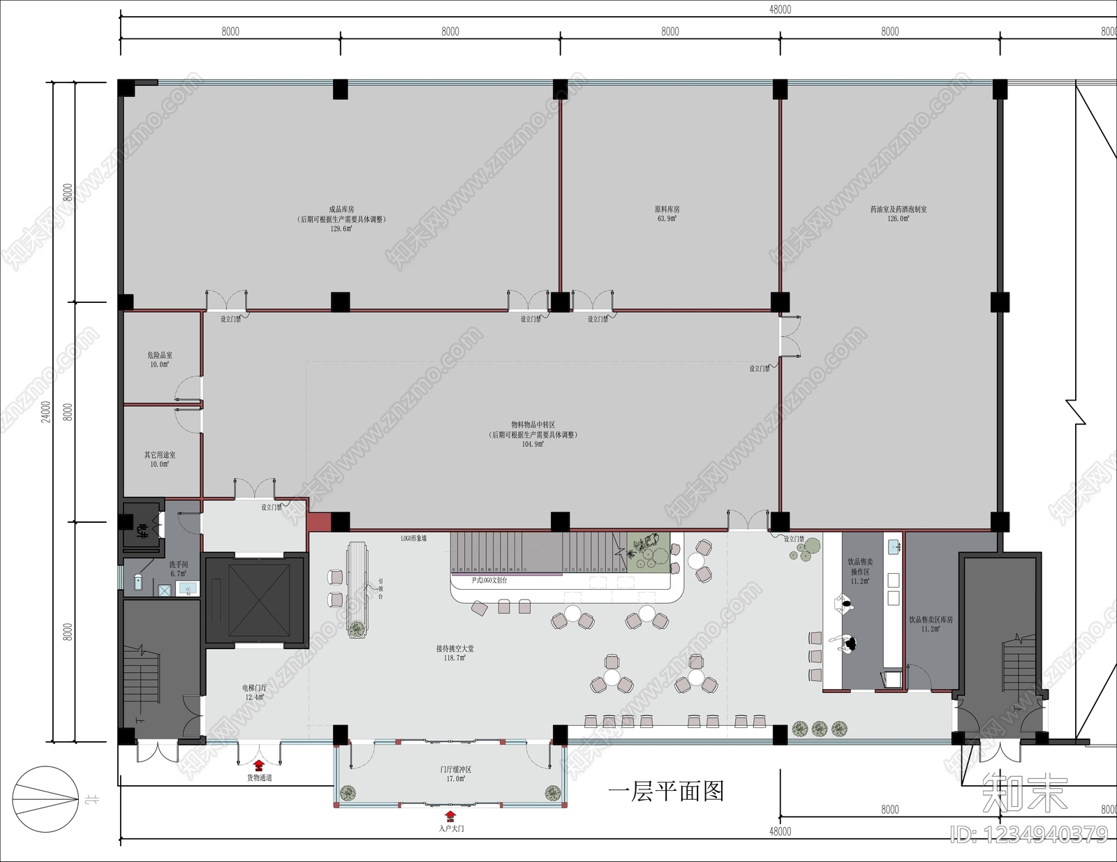 其他工装空间cad施工图下载【ID:1234940379】