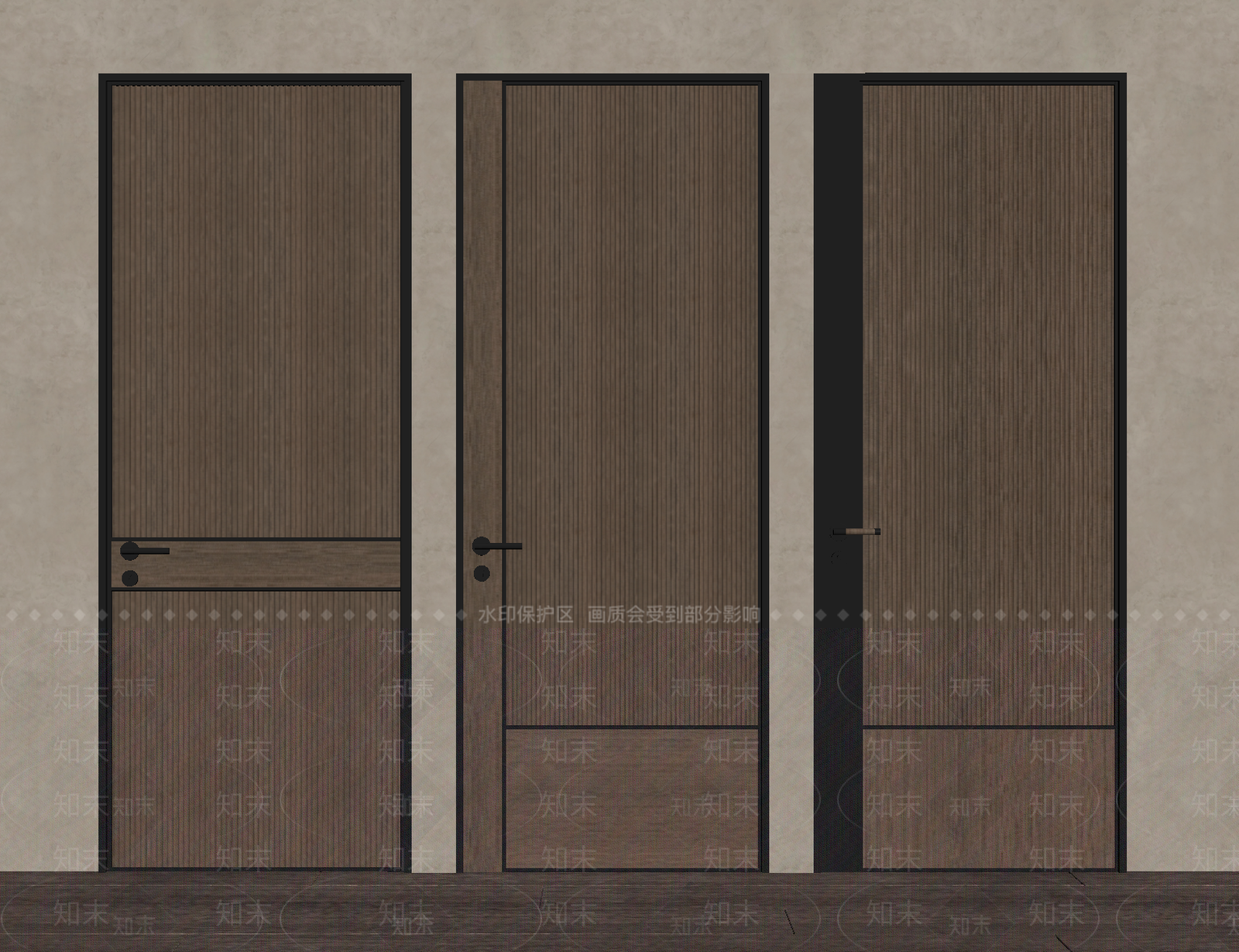 意式极简单开门3D模型下载【ID:1234942004】