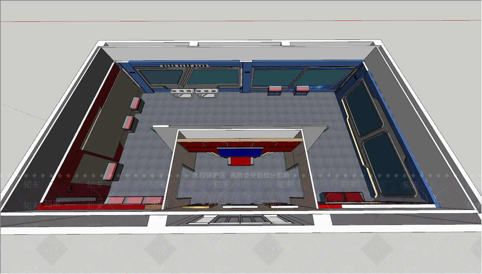 未来主义党建展厅SU模型下载【ID:1234943231】